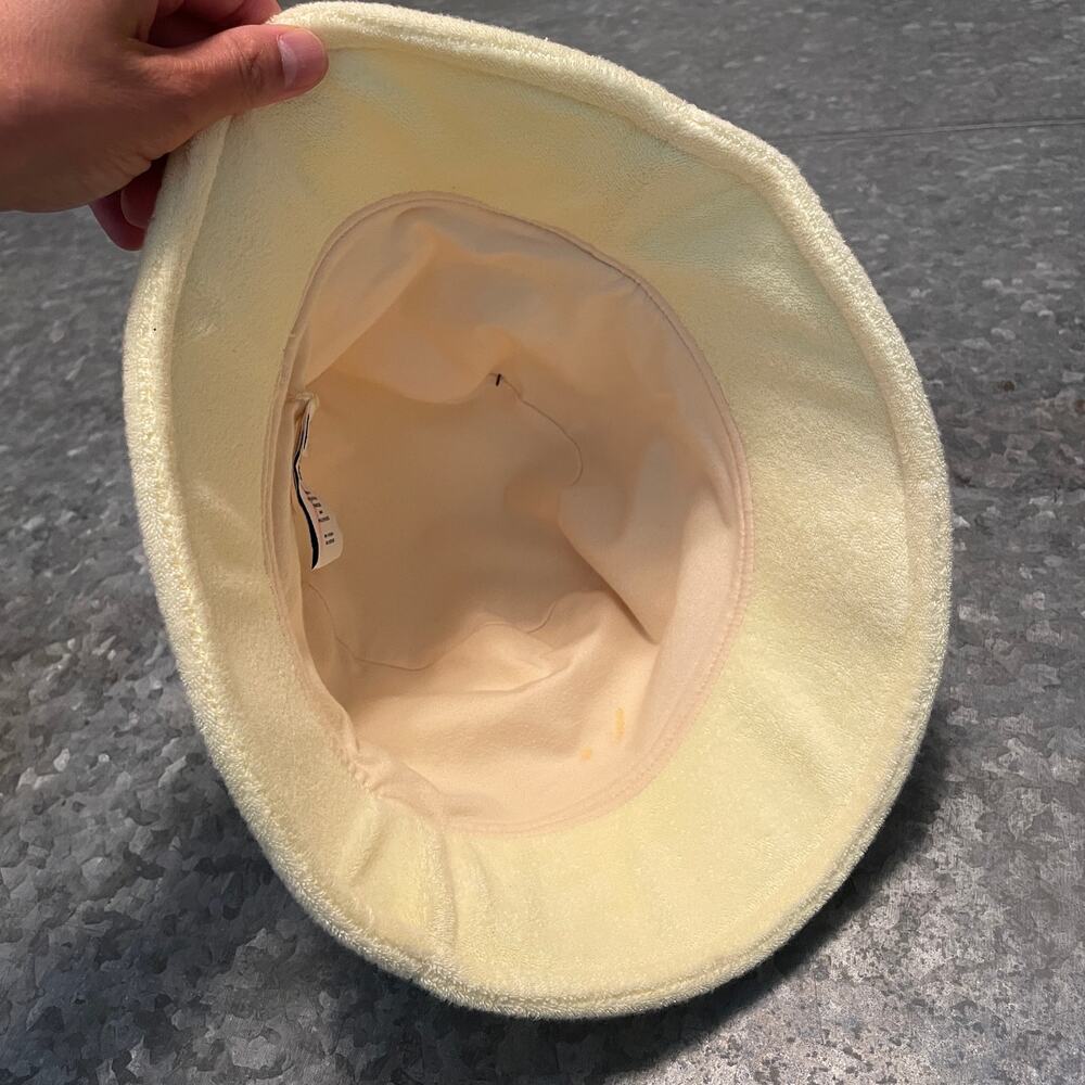 NEW UGG Womens Terry Cloth Bucket Hat L/XL Honeycomb Soft Yellow Logo - Picture 9 of 14